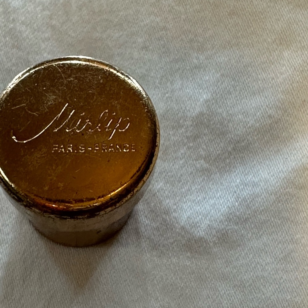 Limoges Vintage Gold and Porcelain Mirrored Lipstick Case - Picture 4 of 8